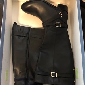 Leather riding boots